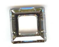 1 14mm Crystal Silver Foil Swarovski Frame